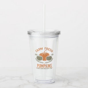 Farm Fresh Pumpkins Hand Picked Acrylic Tumbler