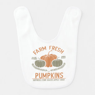 Farm Fresh Pumpkins Hand Picked Baby Bib