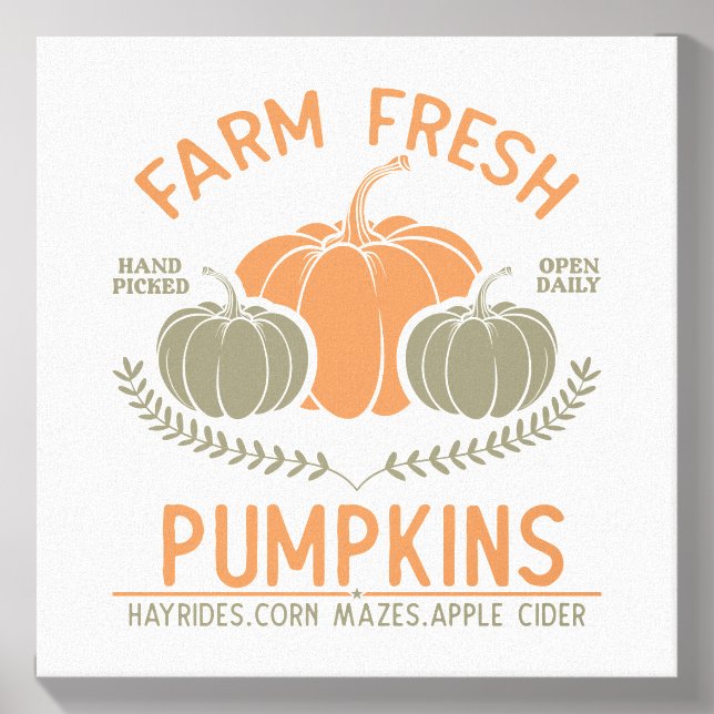 Farm Fresh Pumpkins | Hand Picked Canvas Photo Tile (Front Set)