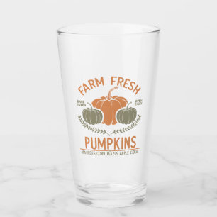 Farm Fresh Pumpkins Hand Picked Glass