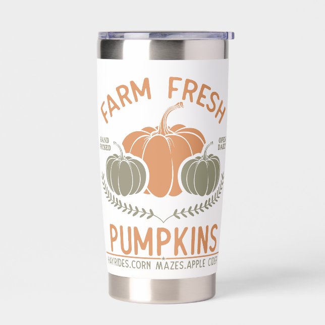 Farm Fresh Pumpkins | Hand Picked Insulated Tumbler (Left)