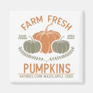 Farm Fresh Pumpkins | Hand Picked Magnet