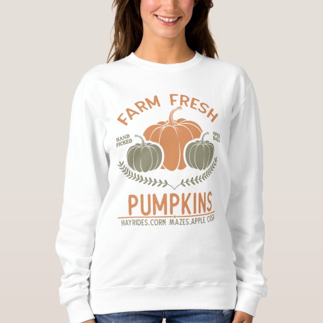 Farm Fresh Pumpkins | Hand Picked Sweatshirt (Front)