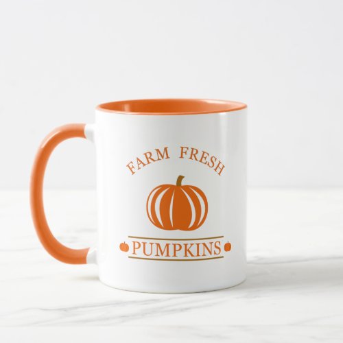 Farm fresh pumpkins mug