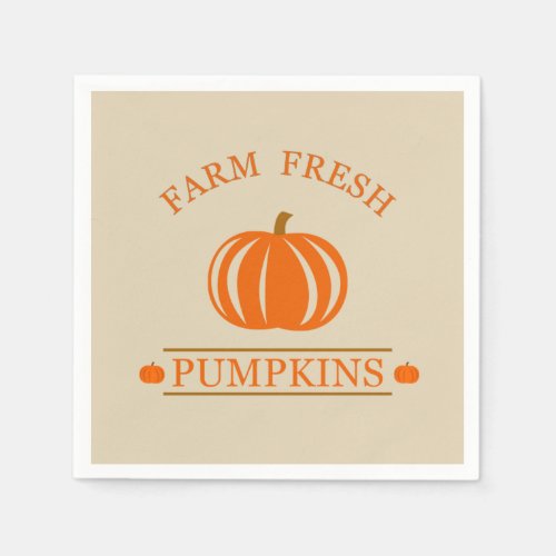 Farm fresh pumpkins napkins