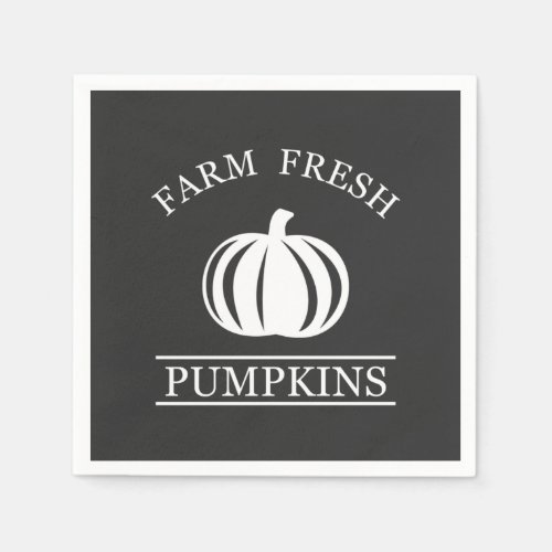 Farm fresh pumpkins napkins