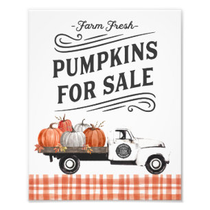 Farm Fresh Pumpkins on a Vintage Truck  Photo Print