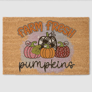 Farm Fresh Pumpkins: Patterned Porch Fiber Doormat