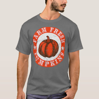 Farm Fresh Pumpkins Retro Distressed T-Shirt