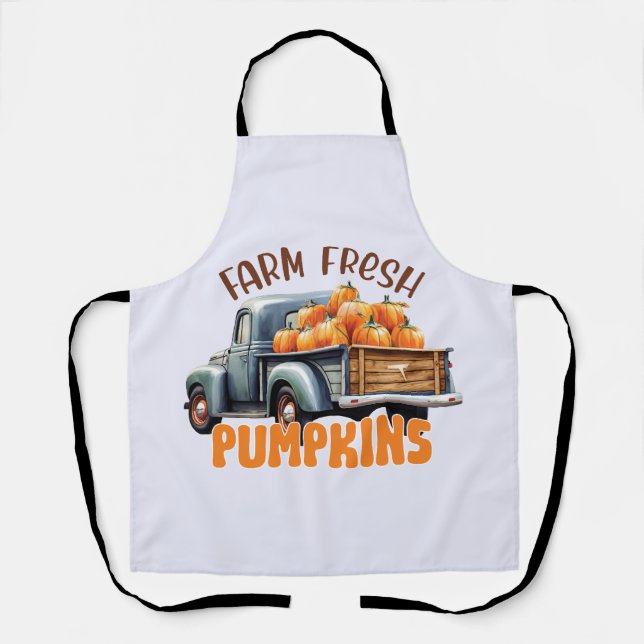 Farm Fresh Pumpkins – Rustic Truck Apron (Front)