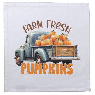 Farm Fresh Pumpkins – Rustic Truck Cloth Napkin