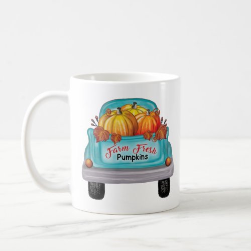 Farm Fresh Pumpkins Vintage Truck Coffee Mug