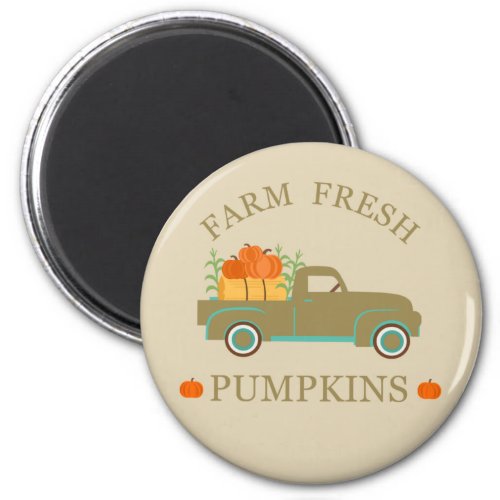 Farm fresh pumpkins watercolor fall autumn magnet