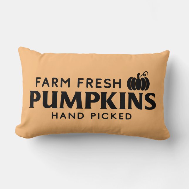 Farm Fresh Pumpkins with Pumpkin Lumbar Pillow (Front)