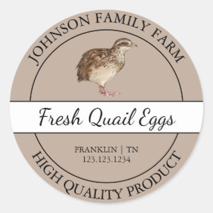Farm Fresh Quail Egg Brown Label