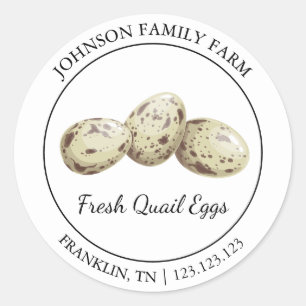 Farm Fresh Quail Egg Modern label