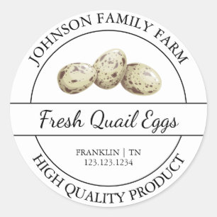 Farm Fresh Quail Egg White Label