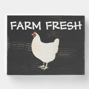 FARM FRESH ROOSTER RUSTIC WALL SIGN