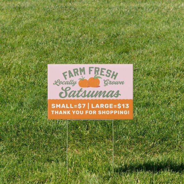 Farm Fresh Satsumas for Sale Sign (Insitu)