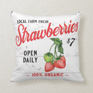 Farmers Market Fresh Pumpkins Open Daily Pillow Cover Farmhouse