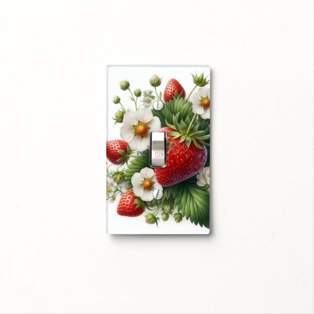 Farm Fresh Strawberries Light Switch Cover (In Situ)