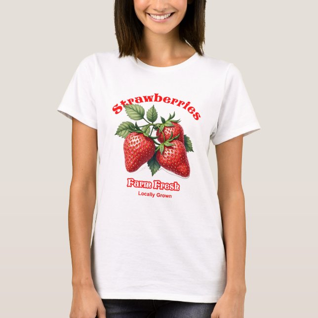 Farm Fresh Strawberries Organic Tee (Front)