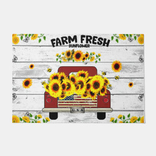 Farm Fresh Sunflower Doormat