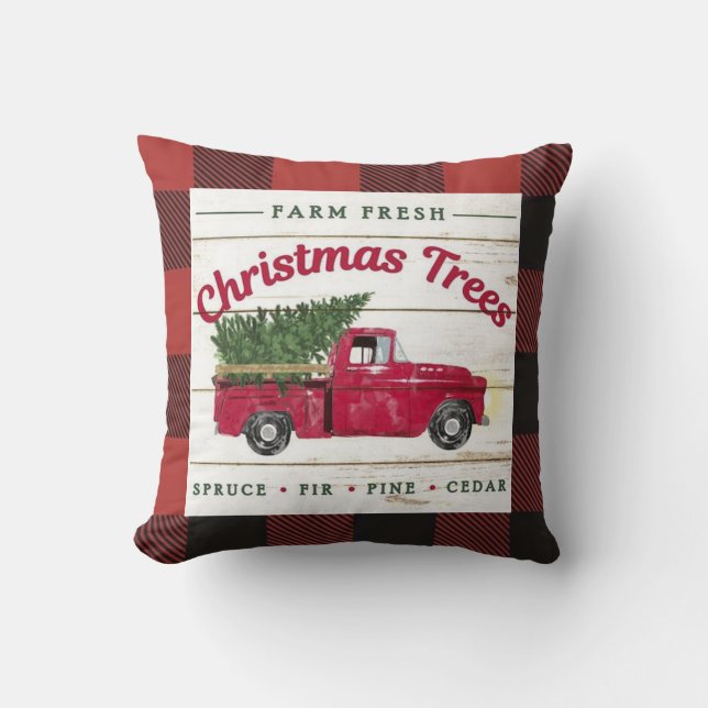 Farm Fresh Trees Pillow (Front)