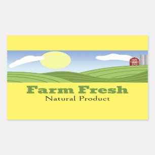 Farm Fresh Vegetables/Fruits Label Sticker