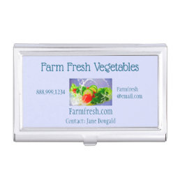 Farm Fresh Vegetables Organic Gardening   Business Card Case