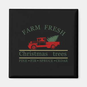 Farm Fresh Vintage Clic Truck Ne Trees _1 Magnet