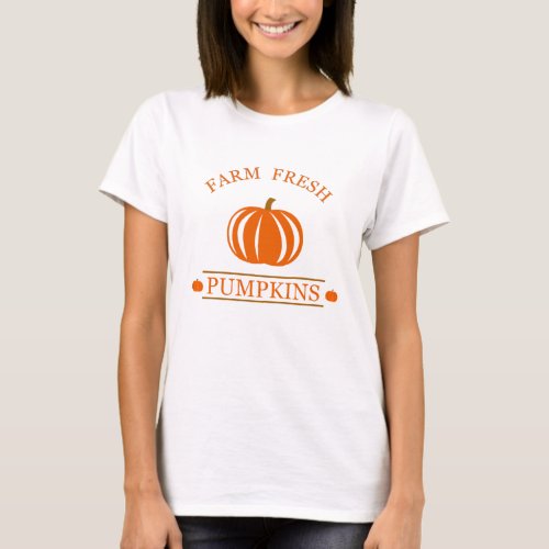 Farm fresh watercolor pumpkins fall autumn T_Shirt