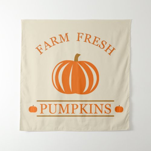 Farm fresh watercolor pumpkins fall autumn tapestry