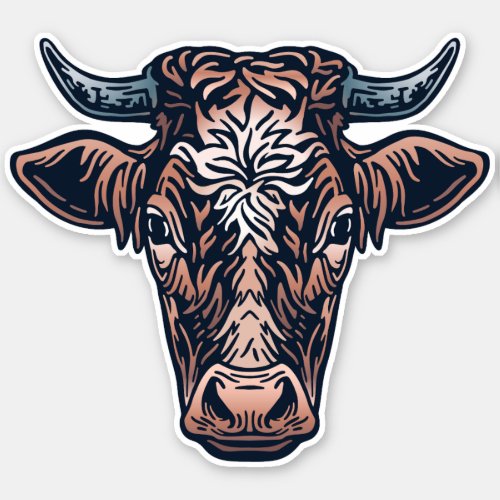Farm Friend Cattle Face Sticker