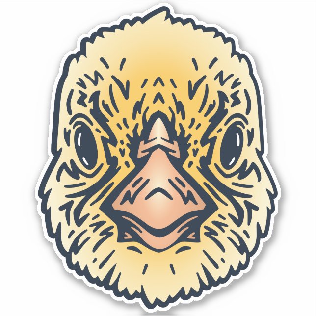 Farm Friend Chick Face Sticker (Front)