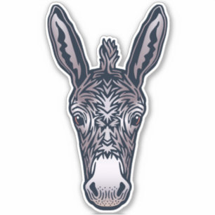 Farm Friend Donkey Face Sticker