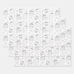 Farm Friends Color-It-Yourself Sweet Treats Wrapping Paper Sheets