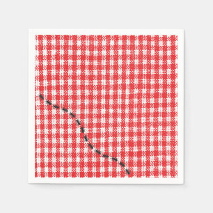 Farm Friends Gingham Birthday Party Paper Napkin
