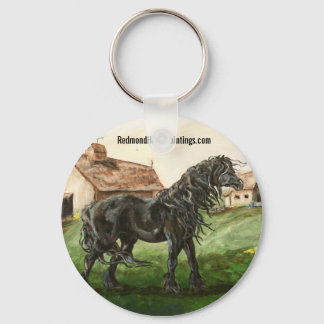 Farm Friesian Keychain