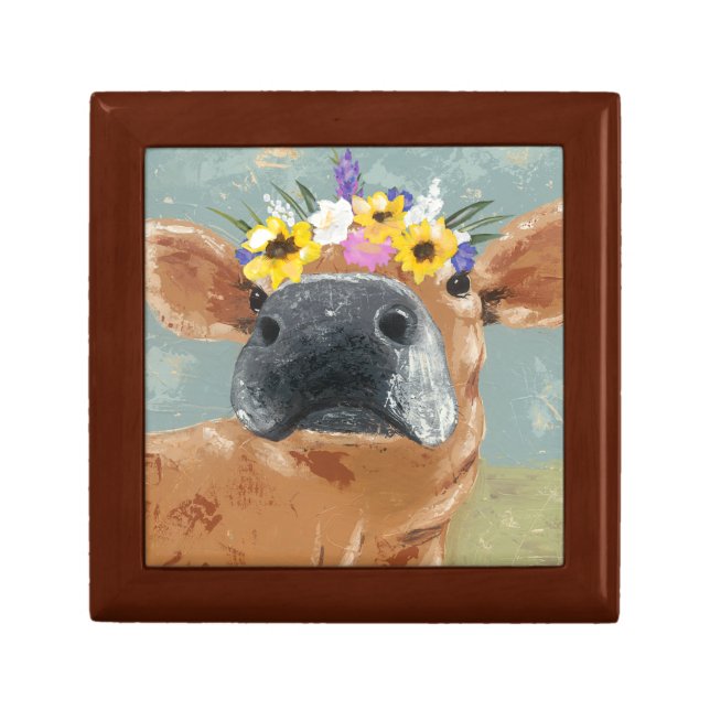 Farm Fun - Cow with Flower Crown Gift Box (Front)