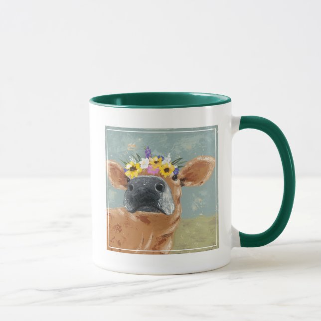 Farm Fun - Cow with Flower Crown Mug (Right)