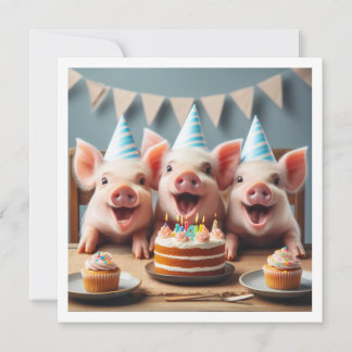 Farm fun Pig birthday invitations, Petting zoo Invitation
