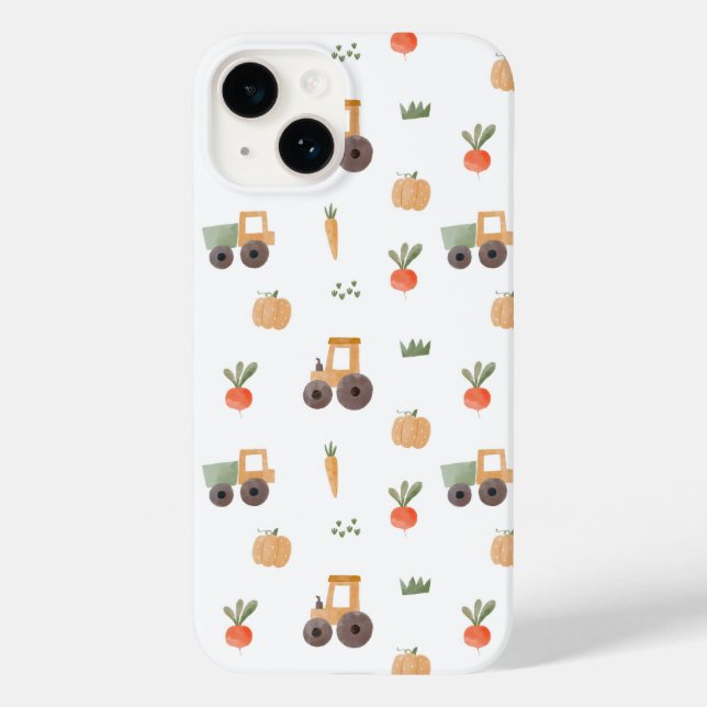 Farm Garden Watercolor Fun Pattern Case-Mate iPhone Case (Back)