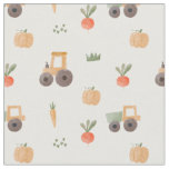 Farm Garden Watercolor Fun Pattern Fabric