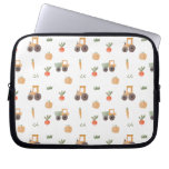 Farm Garden Watercolor Fun Pattern Laptop Sleeve