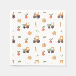 Farm Garden Watercolor Fun Pattern Napkins