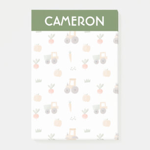 Farm Garden Watercolor Fun Pattern Post-it Notes