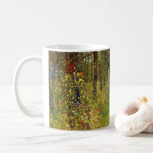 Farm Garden with Crucifix by Gustav Klimt Coffee Mug