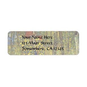 Farm Garden with Crucifix by Gustav Klimt Label