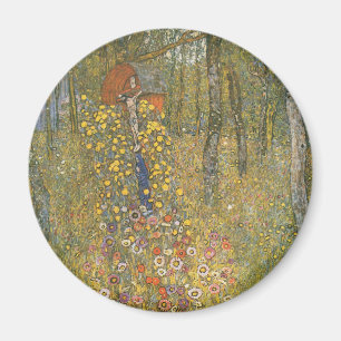 Farm Garden With Crucifix (by Gustav Klimt) Magnet